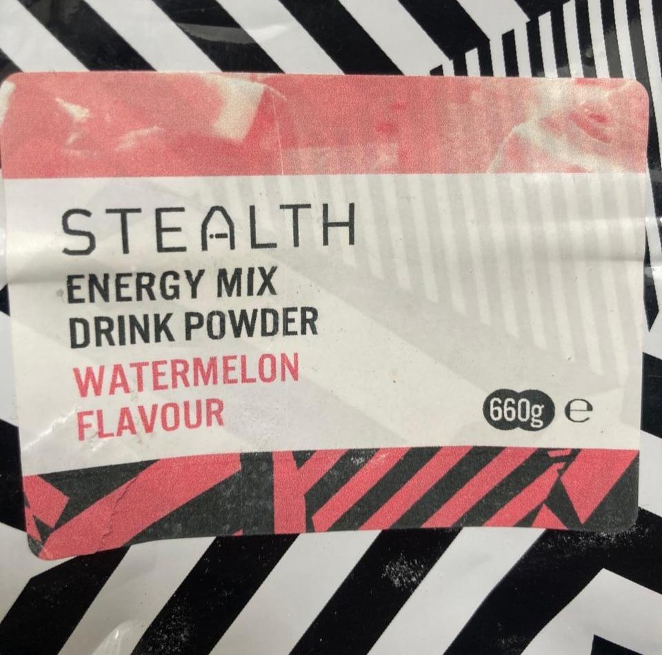 Fotografie - Energy mix drink powder watermelon flavour Stealth