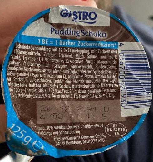 Fotografie - Pudding Schoko Gastro