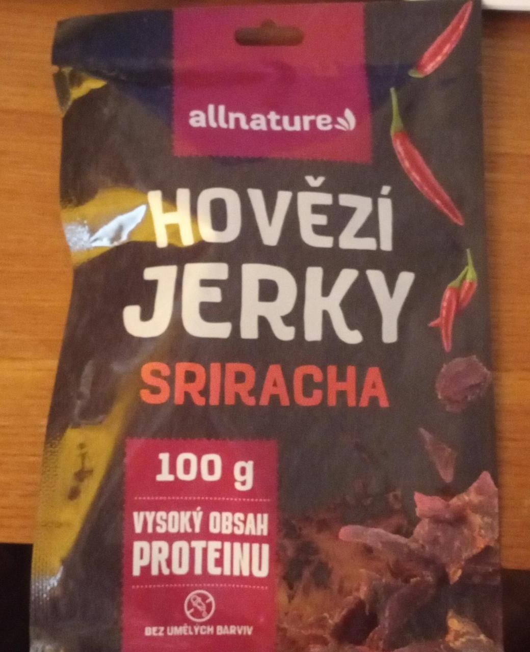 Fotografie - Hovězí Jerky Sriracha Allnature