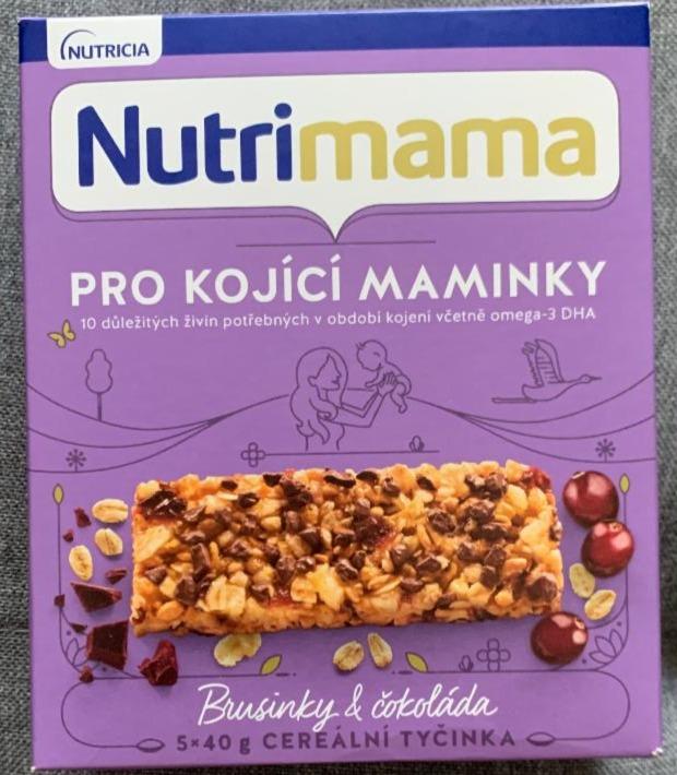 Fotografie - Nutrimama tyčinky pro kojící matky Brusinky & čokoláda