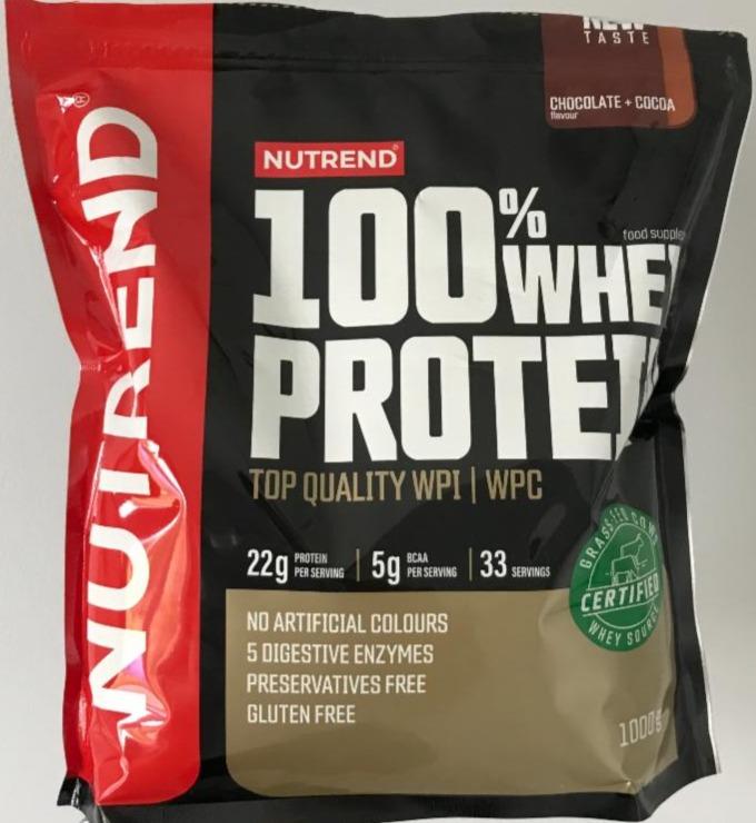 Fotografie - Whey protein chocolate + cocoa 100% Nutrend