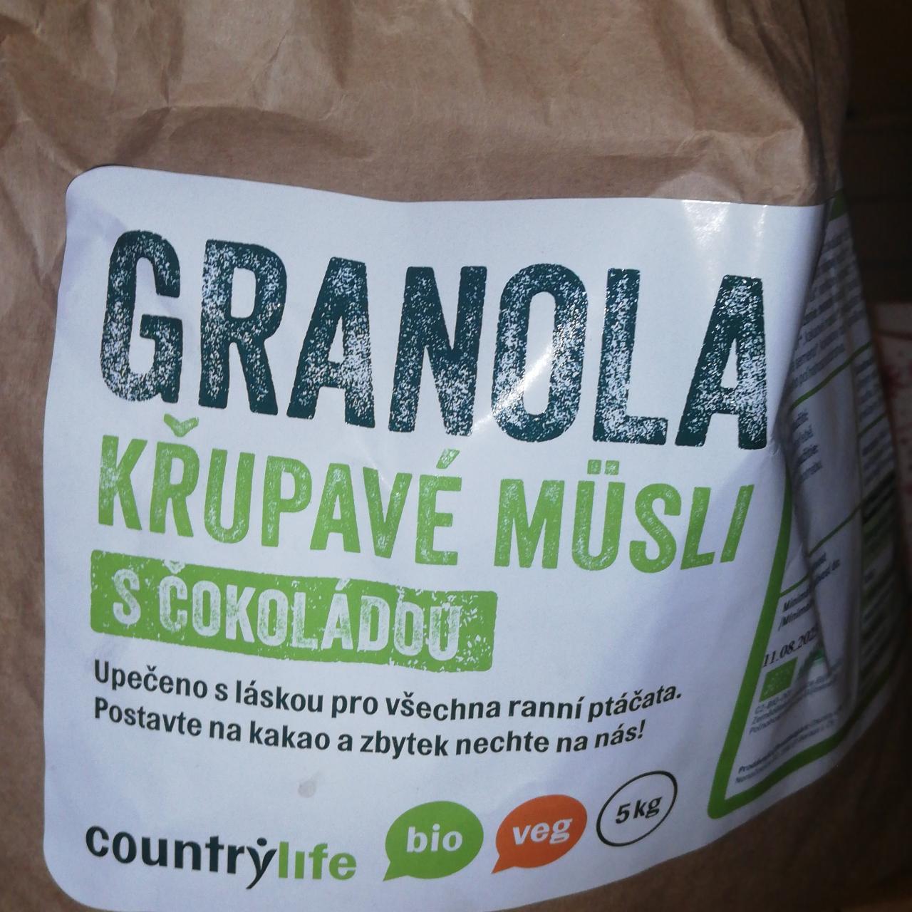 Fotografie - Granola křupavé müsli s čokoládou Country Life