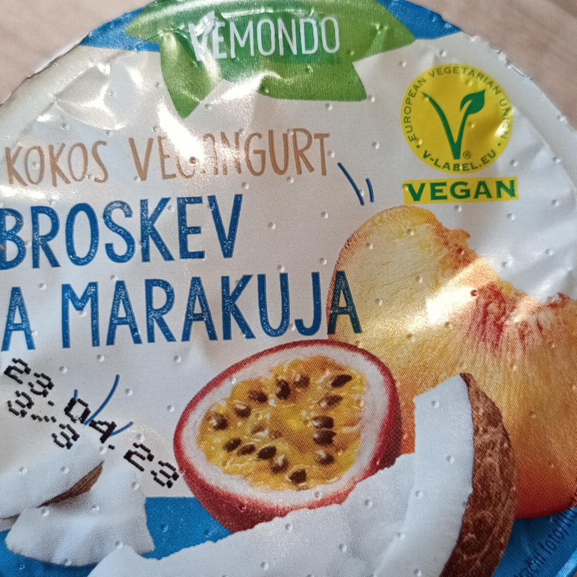 Fotografie - Kokos vegangurt broskev marakuja Vemondo