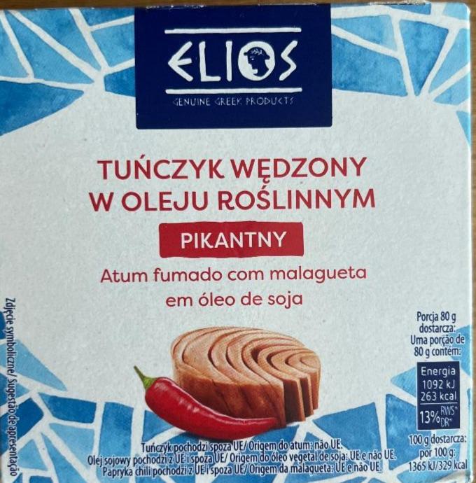 Fotografie - Tunczyk wedzony w oleju rostlinnym Pikantny Elios