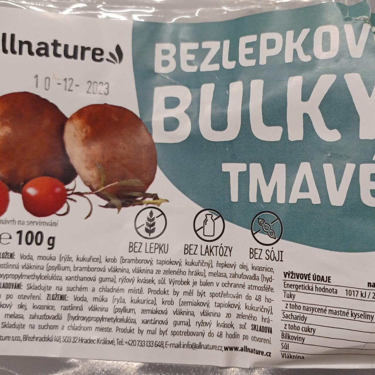 Fotografie - Bezlepkové bulky tmavé Allnature