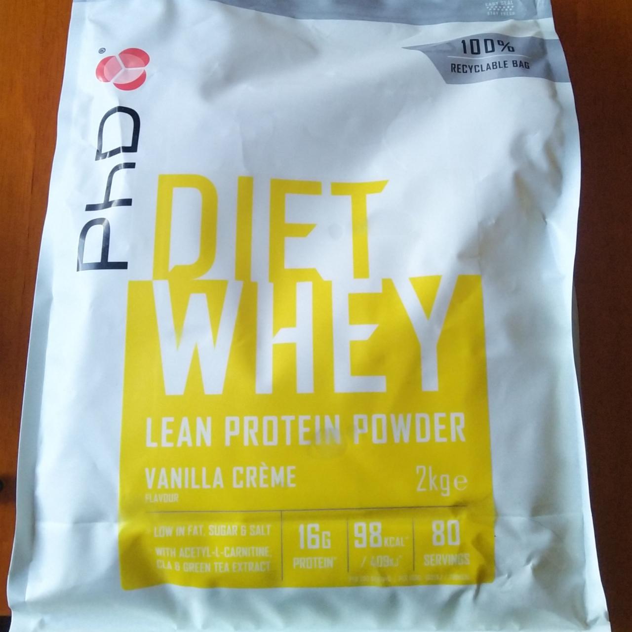 Fotografie - Diet whey lean protein powder vanilla crème PhD