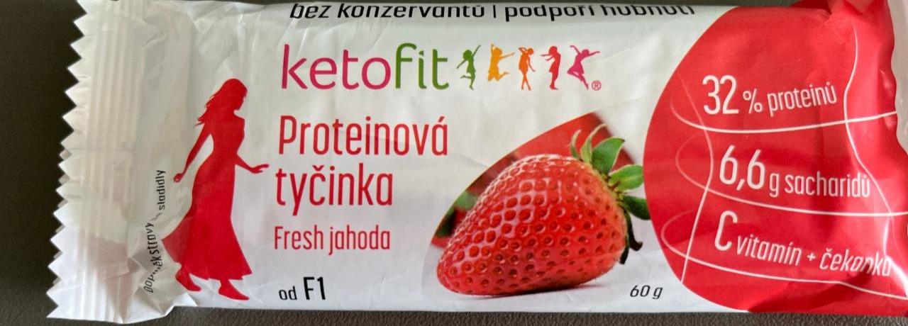 Fotografie - Proteinová tyčinka Fresh jahoda KetoFit