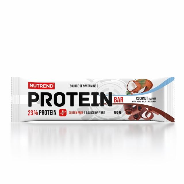 Fotografie - Protein bar 23% coconut flavour with real milk chocolate (kokos v mléčné čokoládě) Nutrend