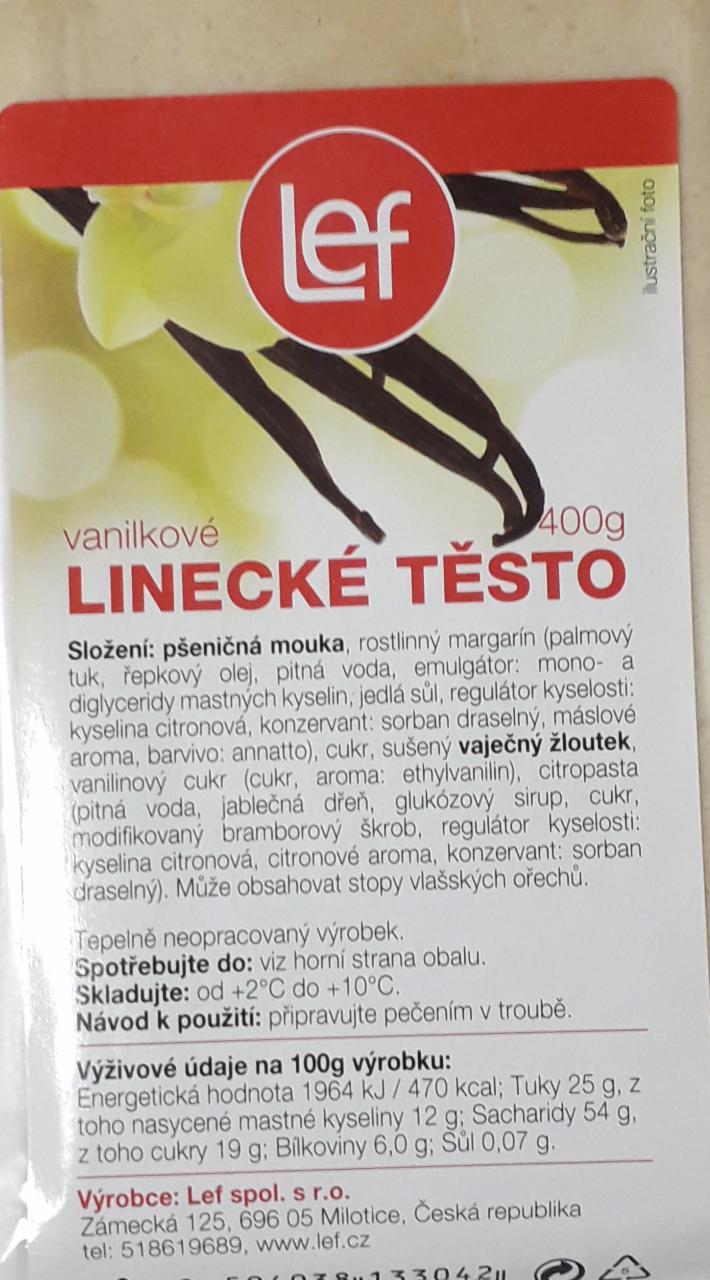 Fotografie - Linecké těsto vanilkové Lef