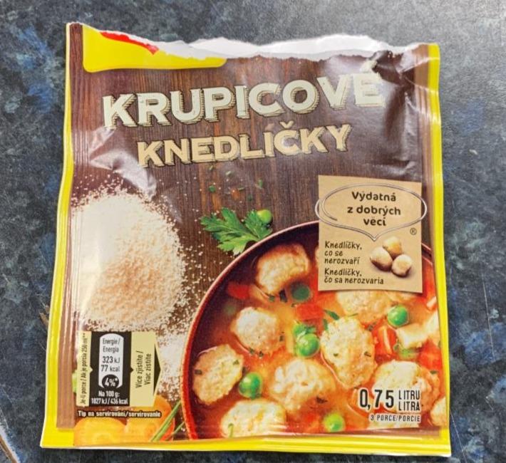 Fotografie - polévka s krupicovými knedličky Maggi