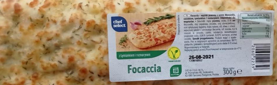 Fotografie - Focaccia z tymiankiem i rozmarynem Chef Select