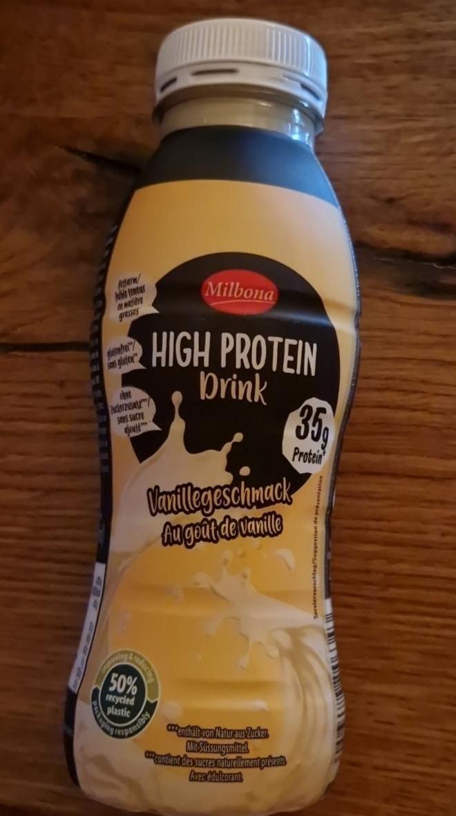 Fotografie - High Protein Drink Vanille Geschmack Milbona