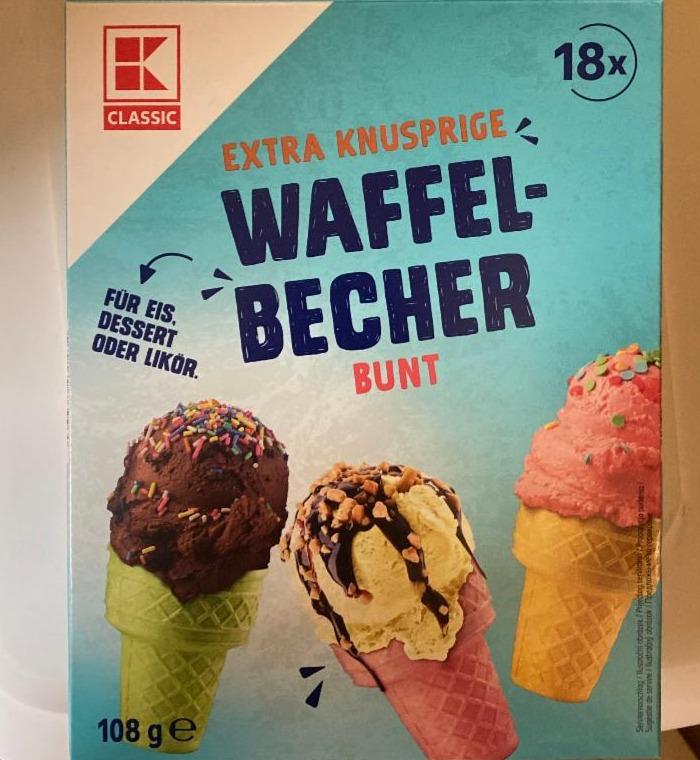 Fotografie - Waffel-Becher Bunt K-CLassic