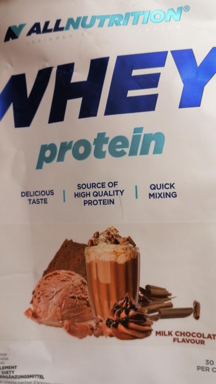 Fotografie - Whey protein milk chocolate flavour Allnutrition