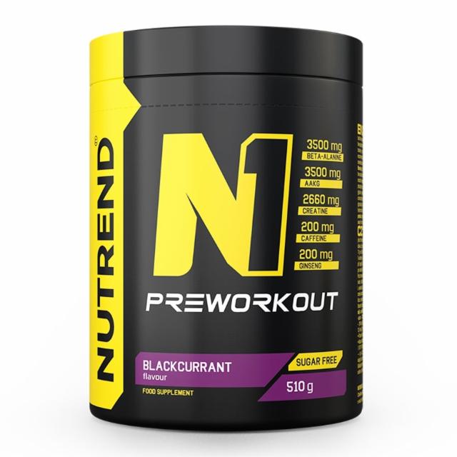 Fotografie - N1 preworkout blackcurrant sugar free (černý rybíz) Nutrend