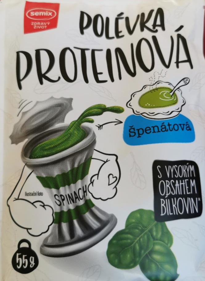 Fotografie - Polévka proteinová špenátová Semix