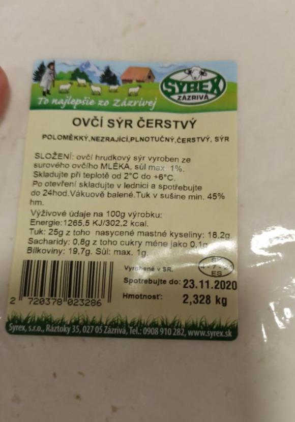 Fotografie - Ovčí čerstvý sýr Syrex Zázrivá