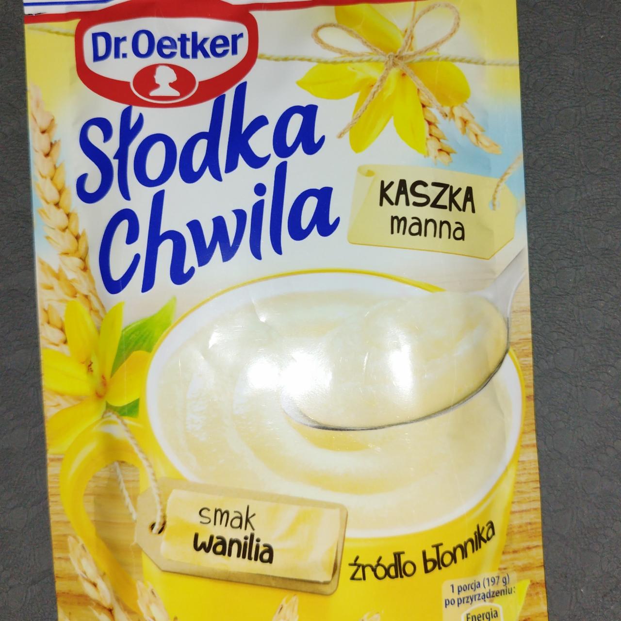 Fotografie - Słodka Chwila Kaszka manna smak wanilia Dr.Oetker