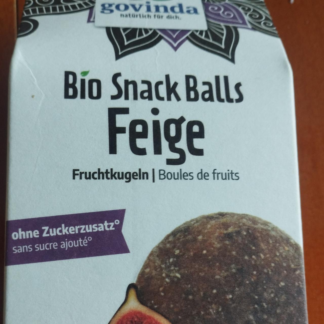 Fotografie - Bio snack balls feige Govinda