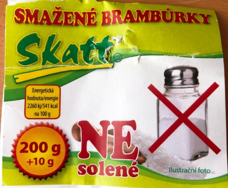 Fotografie - Smažené brambůrky nesolené Skatt