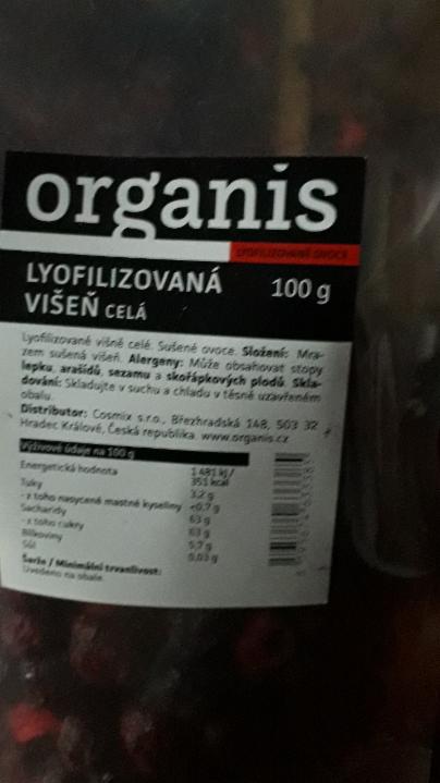 Fotografie - Lyofilizovaná višeň celá Organis