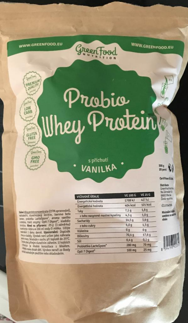 Fotografie - Greenfood WheyProtein Vanilka Probio