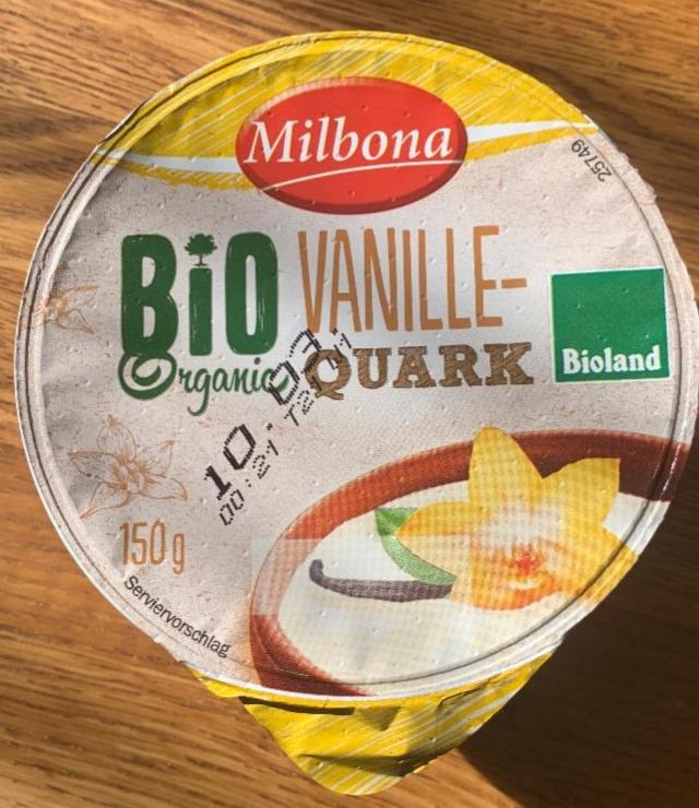 Fotografie - Bio Organic Vanille Quark Milbona