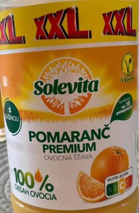 Fotografie - Pomaranč premium ovocná šťava Solevita