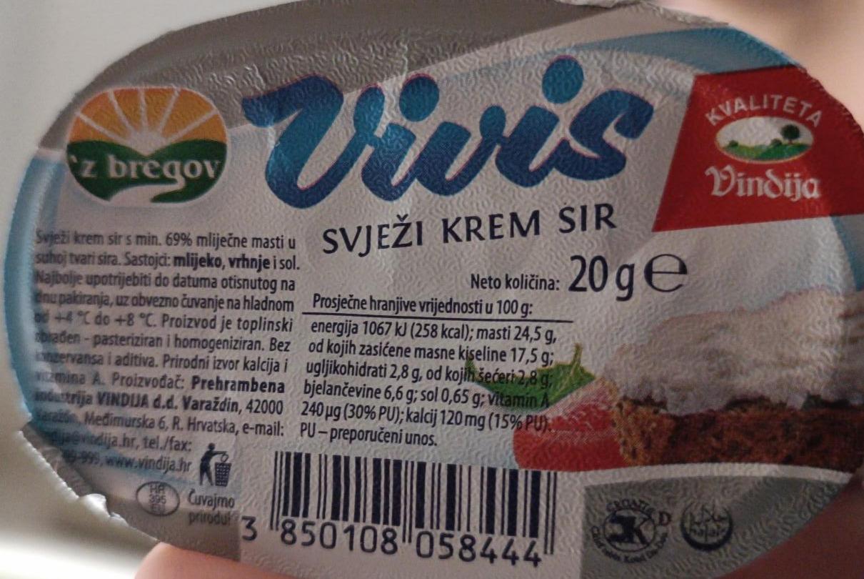 Fotografie - svjezi krém sir Vivis