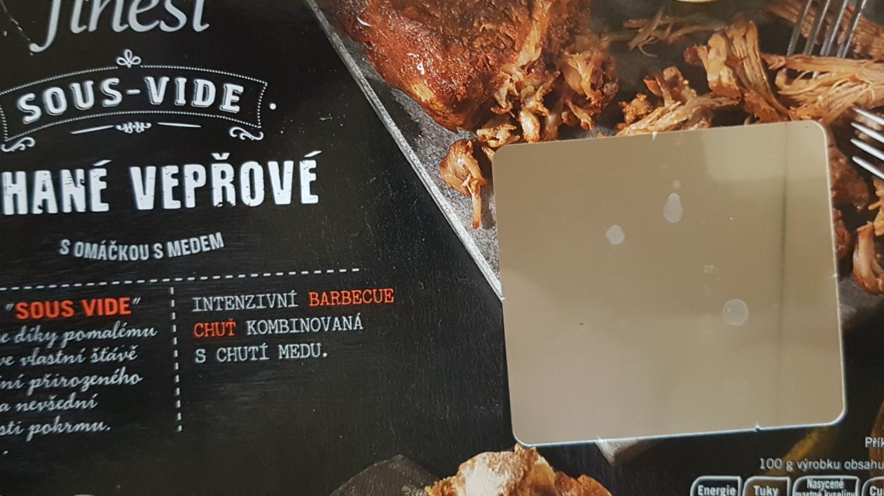 Fotografie - Sous Vide trhané vepřové s omáčkou s medem Tesco finest