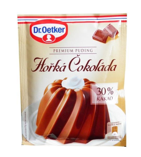 Fotografie - Dr. Oetker Premium Puding hořká čokoláda 30% kakaa hotový pokrm