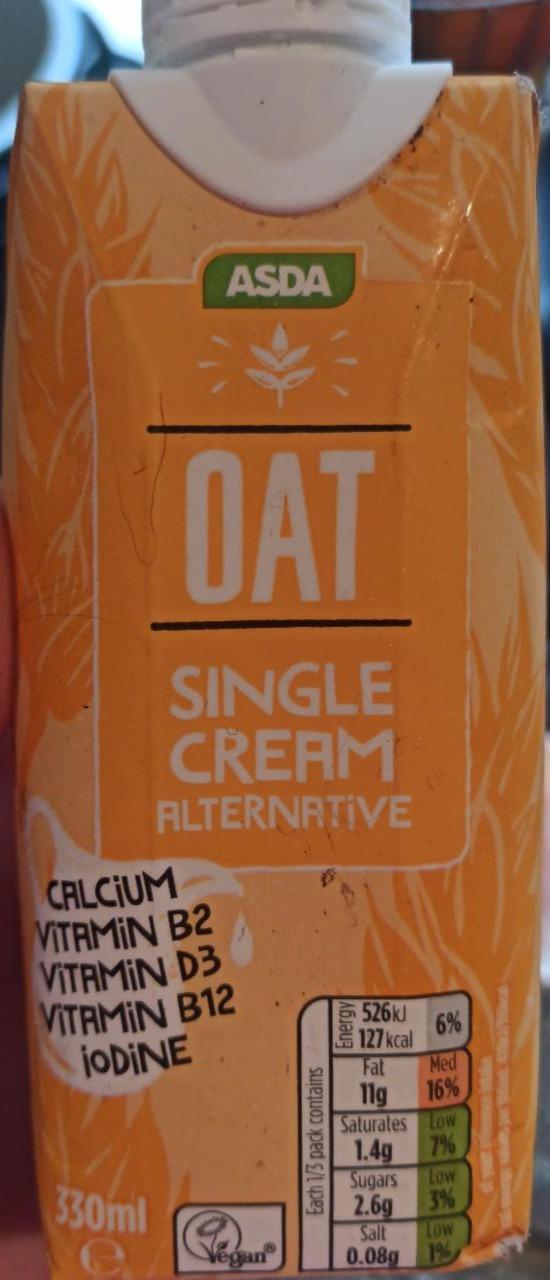 Fotografie - Oat Single Cream Alternative Asda