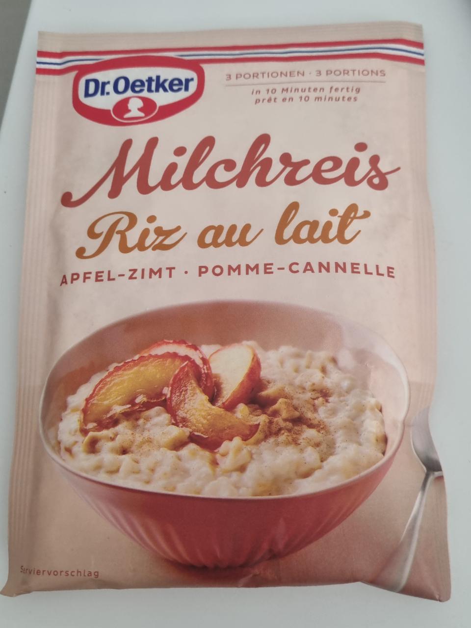 Fotografie - Milchreis Dr.Oetker