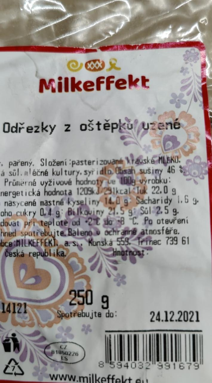 Fotografie - Odřezky z oštěpků uzené Milkeffekt