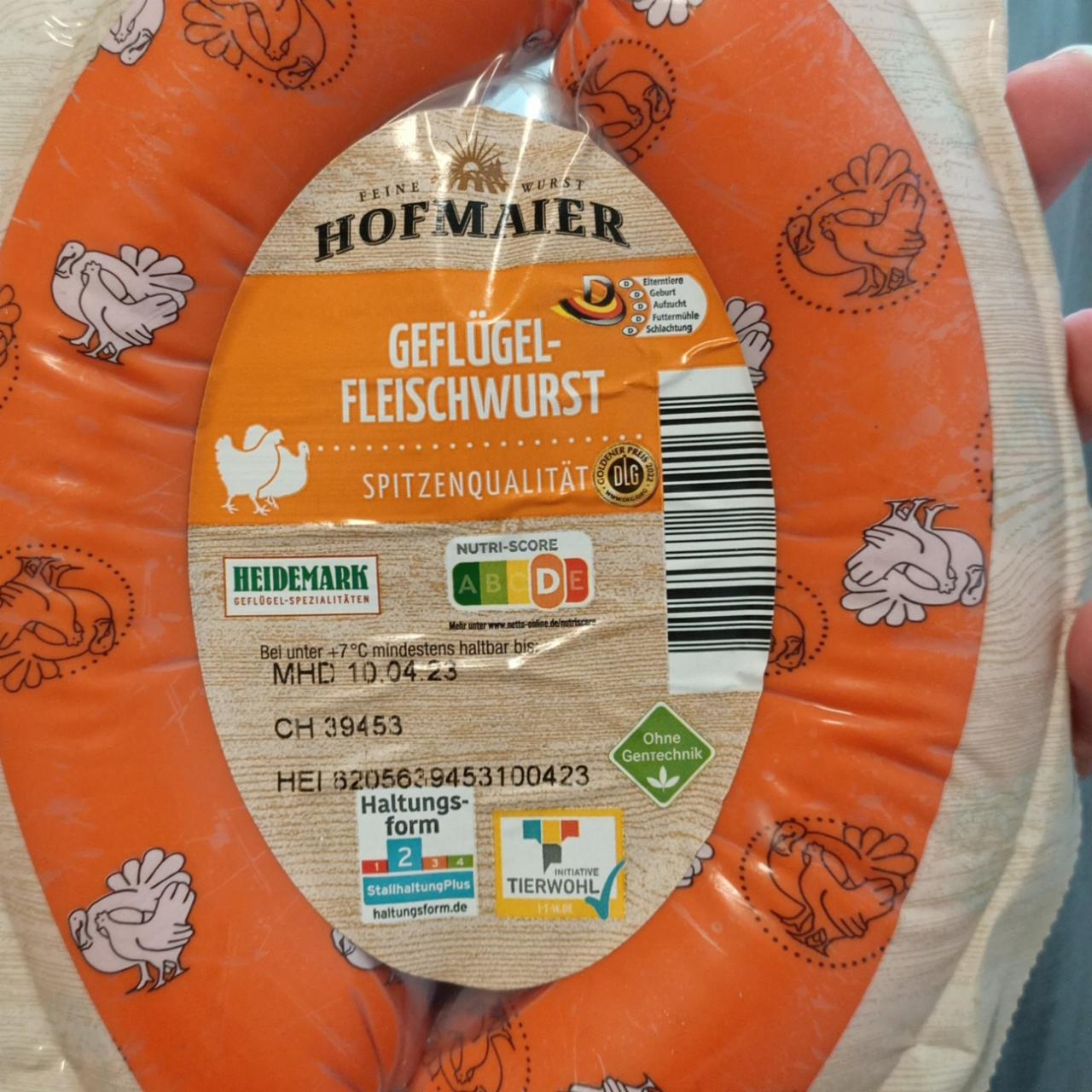 Fotografie - Geflügel fleischwurst Hofmaier