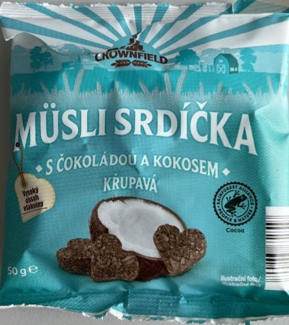 Fotografie - Müsli srdíčka s čokoládou a kokosem křupavá Crownfield