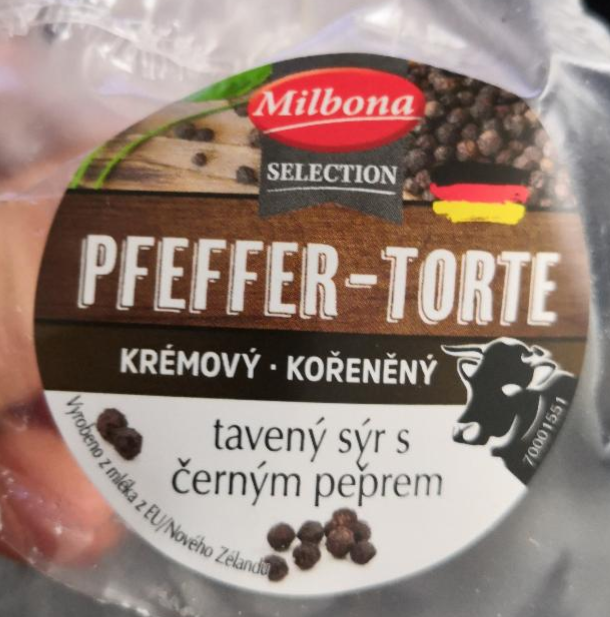 Fotografie - Tavený sýr s černým pepřem Milbona