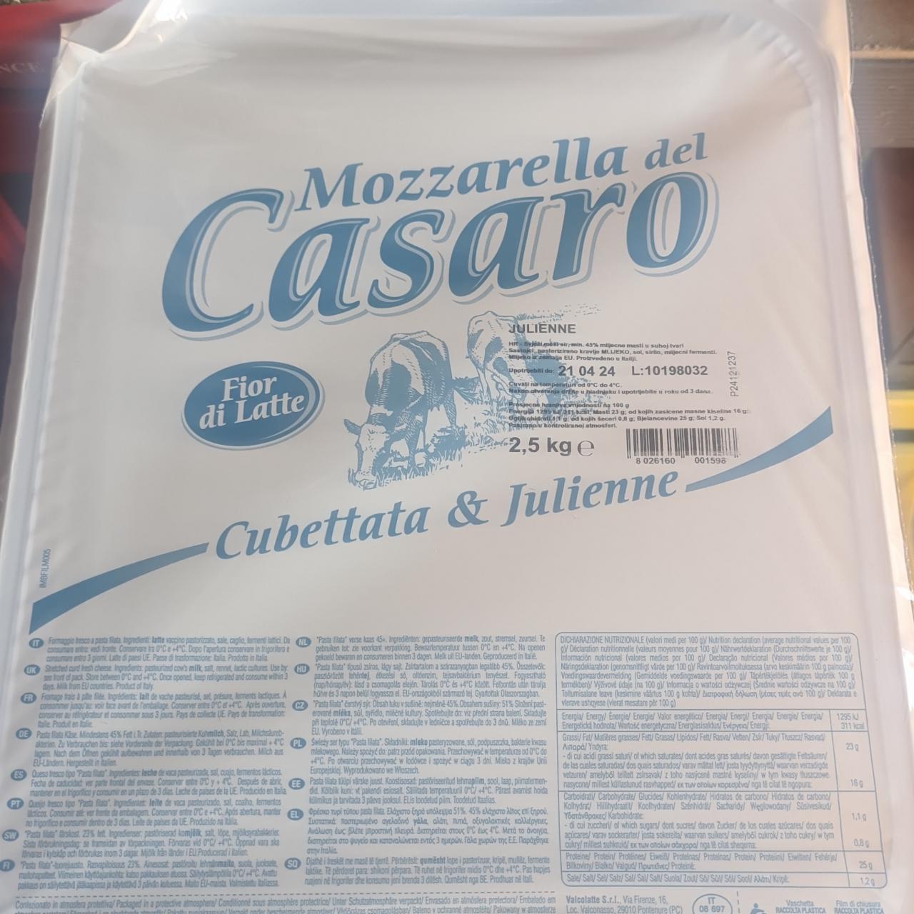 Fotografie - Mozzarella del Casaro Cubettata & Julienne