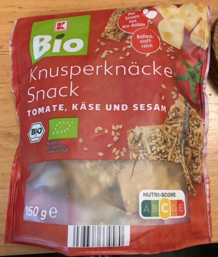 Fotografie - Knusperknäcke Snack Tomate, Käse und Sesam K-Bio