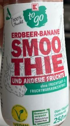 Fotografie - Edrbeer-Banane Smoothie und andere früchte K-to go