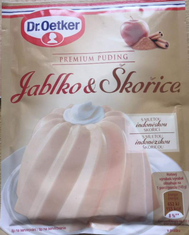 Fotografie - Premium puding Jablko & skořice Dr. Oetker hotový pokrm