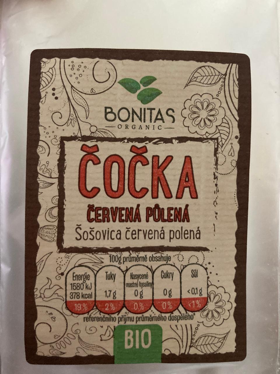 Fotografie - čočka červená půlená Bio BONITAS