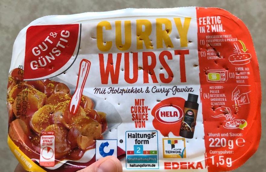 Fotografie - Curry Wurst Gut & Günstig