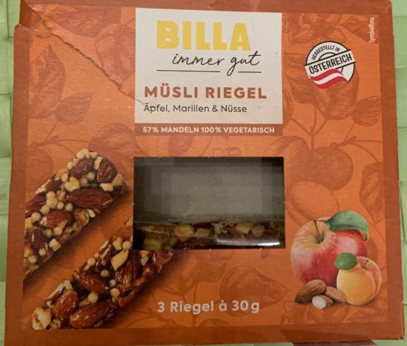 Fotografie - Müsli Riegel Äpfel, Marillen & Nüsse Billa