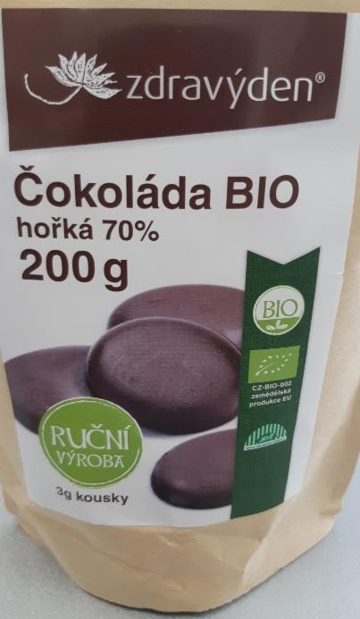 Fotografie - Čokoláda BIO hořká 70% Zdravý Den