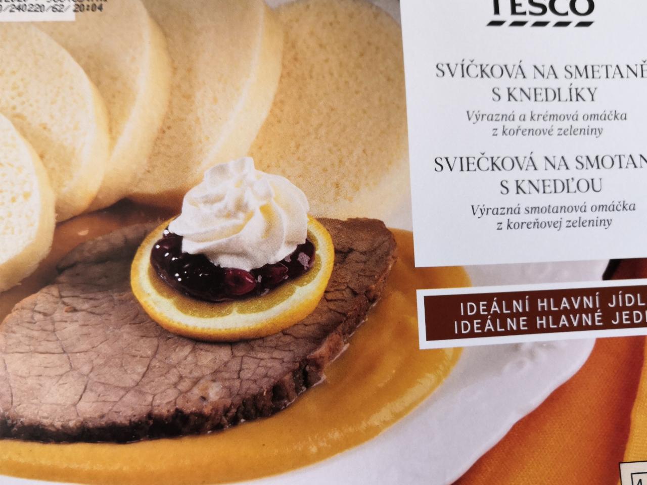 Fotografie - Svíčková na smetaně s knedlíky Tesco