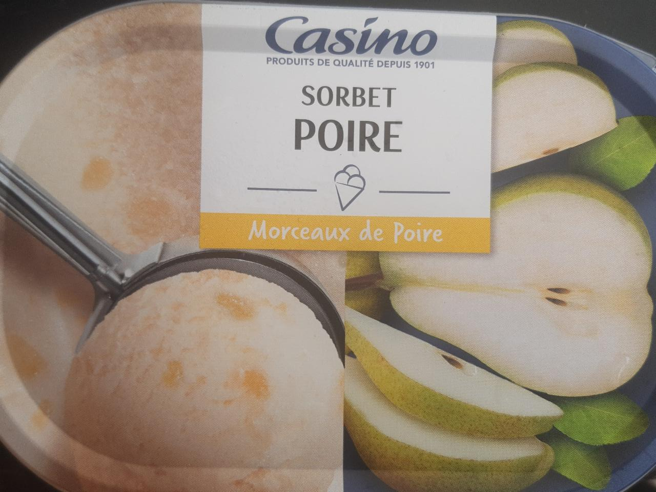 Fotografie - Sorbet Poire Morceaux de Poire Casino