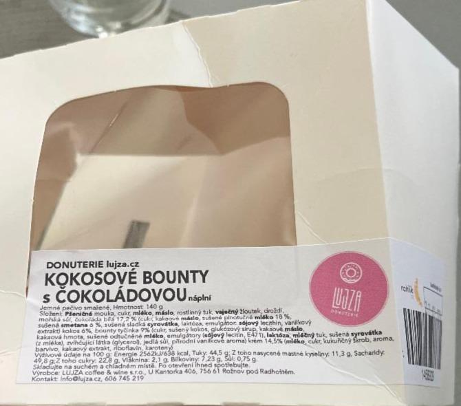 Fotografie - kokosové bounty s čokoládovou náplní DONUTERIE lujza