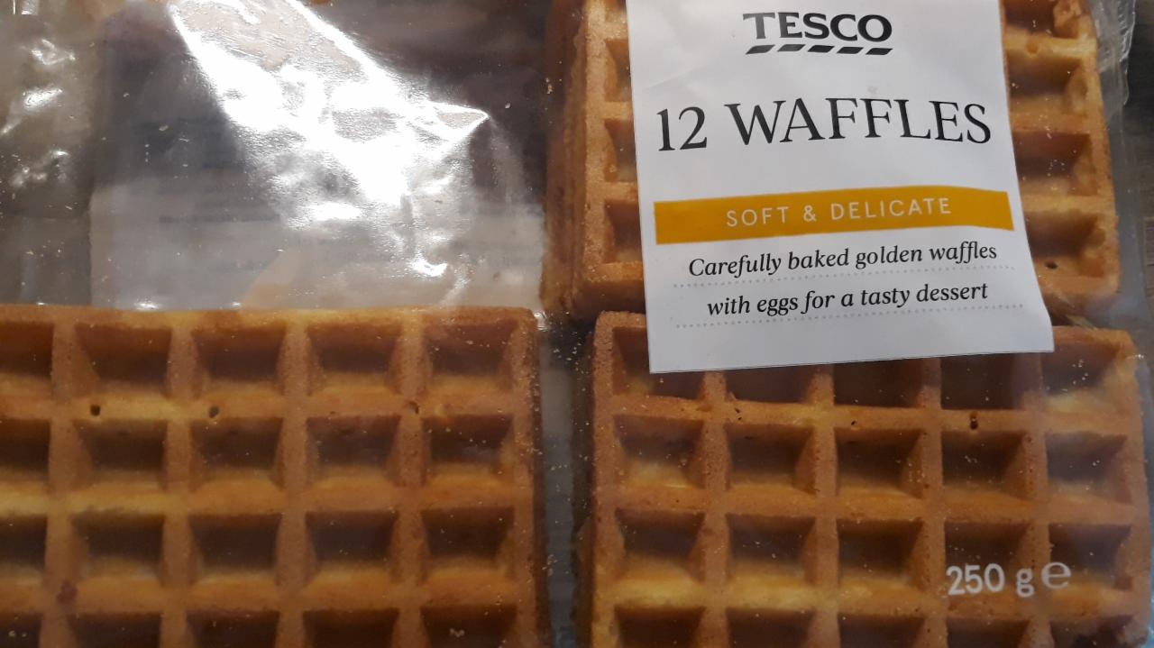 Fotografie - 12 waffles soft & delicate Tesco