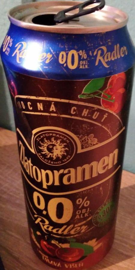 Fotografie - Zlatopramen Radler tmavá višeň 0,0%